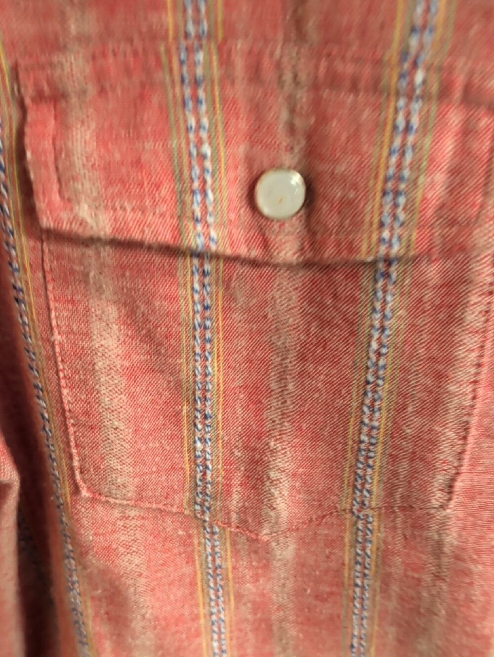 Kimes Ranch Coral Striped Button-Up Western Shirt - Picture 4 of 4